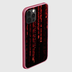 Чехол для iPhone 12 Pro Max Программные иероглифы, цвет: 3D-малиновый — фото 2