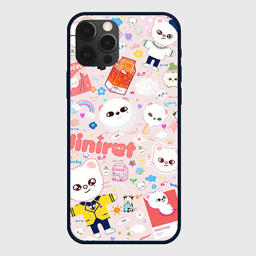 Чехол iPhone 12 Pro Max Skzoo Jinniret pattern cartoon avatar / 3D-Черный – фото 1