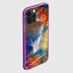 Чехол для iPhone 12 Pro Max Рисунок цветными мелками на асфальте, цвет: 3D-сиреневый — фото 2