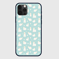 Чехол iPhone 12 Pro Max Blue Alpacas