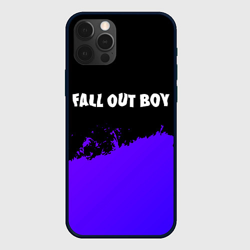 Чехол iPhone 12 Pro Max Fall Out Boy purple grunge / 3D-Черный – фото 1