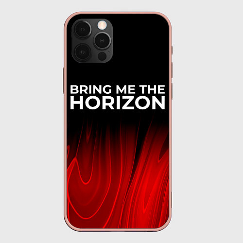 Чехол iPhone 12 Pro Max Bring Me the Horizon red plasma / 3D-Светло-розовый – фото 1