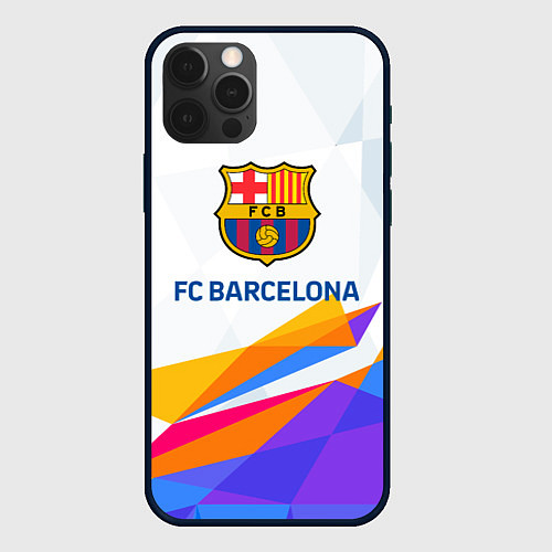Чехол iPhone 12 Pro Max Barcelona цветные геометрии / 3D-Черный – фото 1