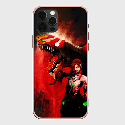 Чехол iPhone 12 Pro Max Neon Genesis Evangelion Unit-02 / 3D-Светло-розовый – фото 1