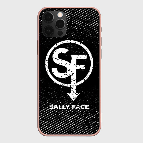 Чехол iPhone 12 Pro Max Sally Face с потертостями на темном фоне / 3D-Светло-розовый – фото 1