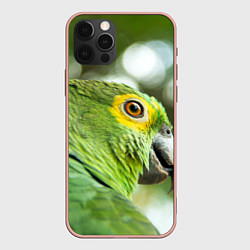 Чехол для iPhone 12 Pro Max Попугaй, цвет: 3D-светло-розовый
