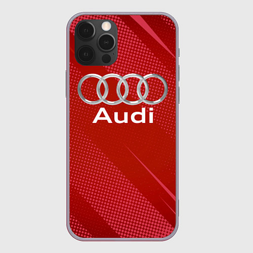 Чехол iPhone 12 Pro Max Audi abstraction / 3D-Серый – фото 1