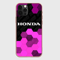 Чехол для iPhone 12 Pro Max Honda pro racing: символ сверху, цвет: 3D-светло-розовый