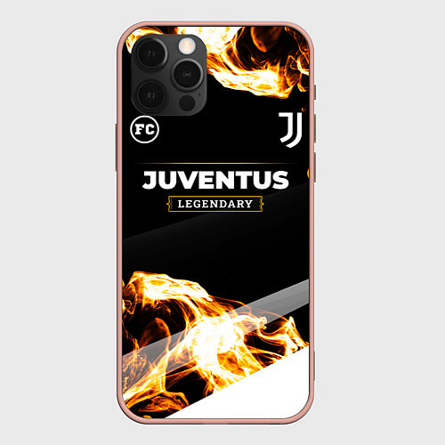 Чехол iPhone 12 Pro Max Juventus legendary sport fire / 3D-Светло-розовый – фото 1