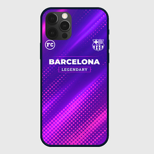 Чехол iPhone 12 Pro Max Barcelona legendary sport grunge / 3D-Черный – фото 1