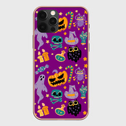 Чехол iPhone 12 Pro Max Happy Halloween - holiday pattern