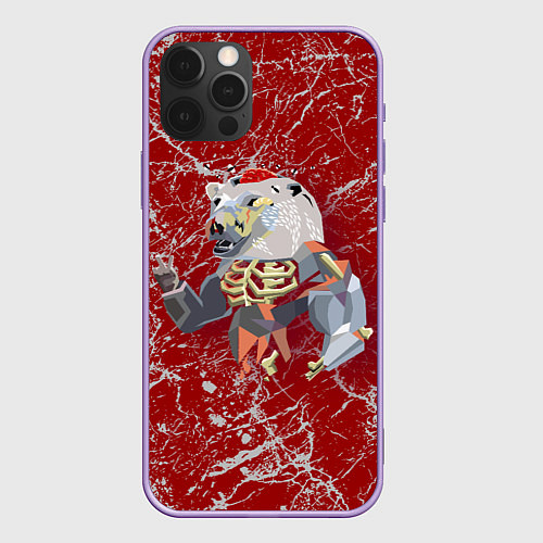 Чехол iPhone 12 Pro Max Bear-zombie - Halloween / 3D-Сиреневый – фото 1