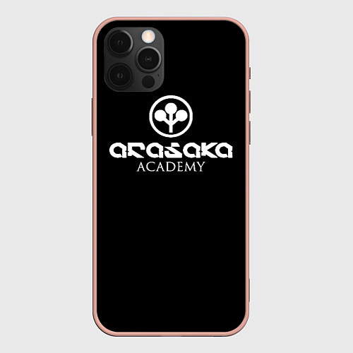 Чехол iPhone 12 Pro Max Киберпанк - Arasaka Academy / 3D-Светло-розовый – фото 1