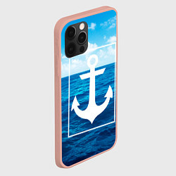 Чехол для iPhone 12 Pro Max Anchor - marine theme, цвет: 3D-светло-розовый — фото 2