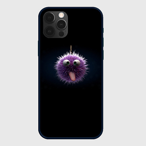 Чехол iPhone 12 Pro Max Забавное существо / 3D-Черный – фото 1