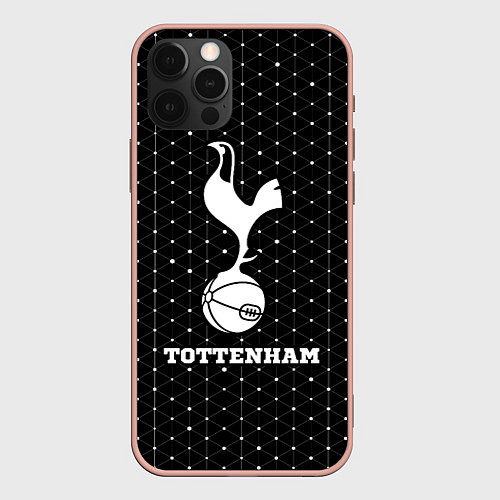 Чехол iPhone 12 Pro Max Tottenham sport на темном фоне / 3D-Светло-розовый – фото 1