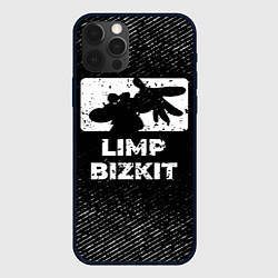 Чехол iPhone 12 Pro Max Limp Bizkit с потертостями на темном фоне