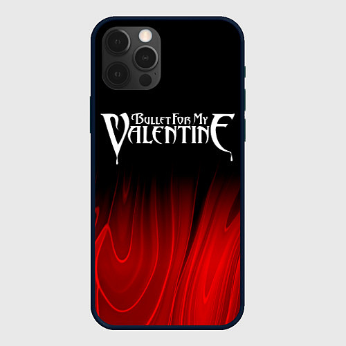 Чехол iPhone 12 Pro Max Bullet For My Valentine red plasma / 3D-Черный – фото 1