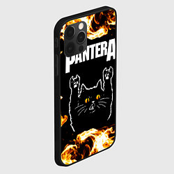 Чехол для iPhone 12 Pro Max Pantera рок кот и огонь, цвет: 3D-черный — фото 2