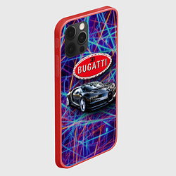 Чехол для iPhone 12 Pro Max Bugatti - Italy - мечта автомобилиста, цвет: 3D-красный — фото 2