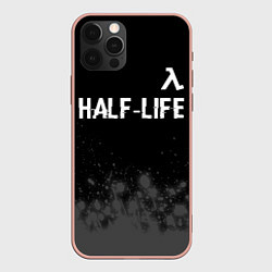Чехол для iPhone 12 Pro Max Half-Life glitch на темном фоне: символ сверху, цвет: 3D-светло-розовый