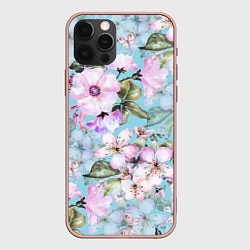 Чехол iPhone 12 Pro Max Яблоня в цвету акварель