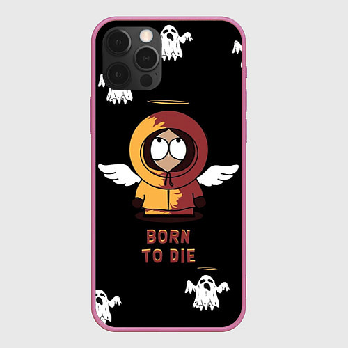 Чехол iPhone 12 Pro Max Born to die / 3D-Малиновый – фото 1