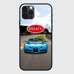 Чехол для iPhone 12 Pro Max Bugatti - motorsport - гоночная трасса, цвет: 3D-черный