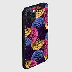 Чехол для iPhone 12 Pro Max Абстрактные полосы - оптическая иллюзия, цвет: 3D-черный — фото 2