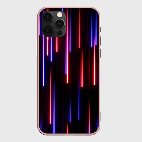 Чехол iPhone 12 Pro Max Метеоритный дождь / 3D-Светло-розовый – фото 1