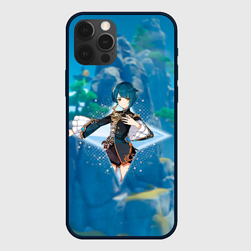 Чехол iPhone 12 Pro Max Син Цю в примогеме / 3D-Черный – фото 1