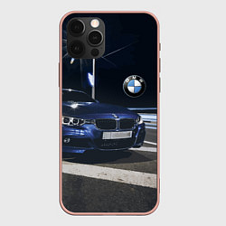 Чехол iPhone 12 Pro Max BMW на ночной трассе