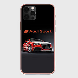 Чехол для iPhone 12 Pro Max Audi sport - racing team, цвет: 3D-светло-розовый