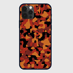 Чехол для iPhone 12 Pro Max Камуфляж Common Orange, цвет: 3D-черный