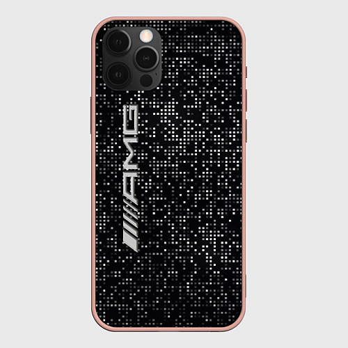 Чехол iPhone 12 Pro Max AMG - pattern - minimalism / 3D-Светло-розовый – фото 1