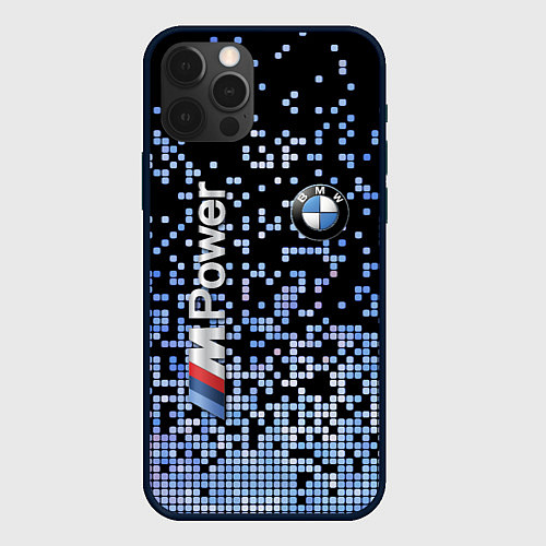 Чехол iPhone 12 Pro Max BMW - M Power - pattern / 3D-Черный – фото 1