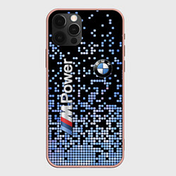 Чехол для iPhone 12 Pro Max BMW - M Power - pattern, цвет: 3D-светло-розовый