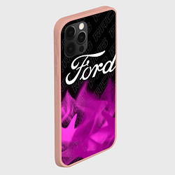 Чехол для iPhone 12 Pro Max Ford pro racing: символ сверху, цвет: 3D-светло-розовый — фото 2
