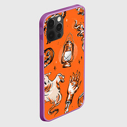 Чехол для iPhone 12 Pro Max Ретро Хэллоуин, цвет: 3D-сиреневый — фото 2