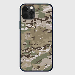 Чехол для iPhone 12 Pro Max Камуфляж Multicam, цвет: 3D-черный