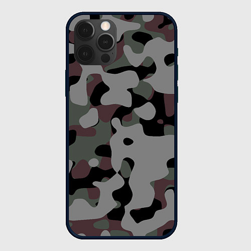 Чехол iPhone 12 Pro Max Камуфляж Urban Night / 3D-Черный – фото 1