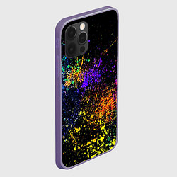 Чехол для iPhone 12 Pro Max Абстрактные брызги краски, цвет: 3D-серый — фото 2