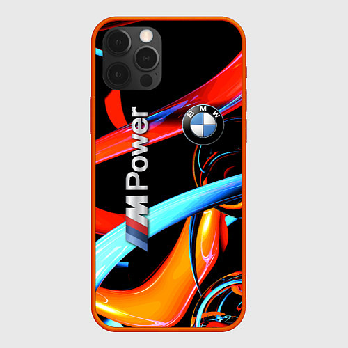 Чехол iPhone 12 Pro Max BMW M Power - Germany / 3D-Красный – фото 1