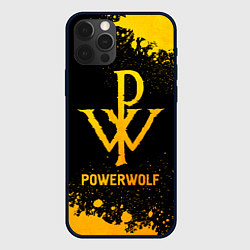 Чехол для iPhone 12 Pro Max Powerwolf - gold gradient, цвет: 3D-черный
