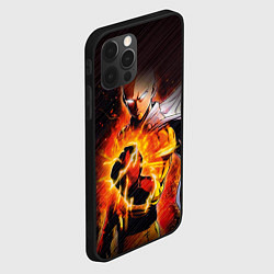 Чехол для iPhone 12 Pro Max One Punch-Man-красный кулак, цвет: 3D-черный — фото 2