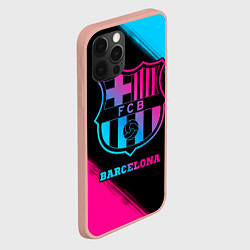 Чехол для iPhone 12 Pro Max Barcelona - neon gradient, цвет: 3D-светло-розовый — фото 2