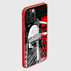 Чехол для iPhone 12 Pro Max Дэнджи в форме Человека- бензопилы, цвет: 3D-красный — фото 2