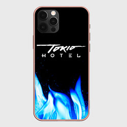 Чехол iPhone 12 Pro Max Tokio Hotel blue fire