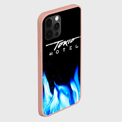 Чехол для iPhone 12 Pro Max Tokio Hotel blue fire, цвет: 3D-светло-розовый — фото 2