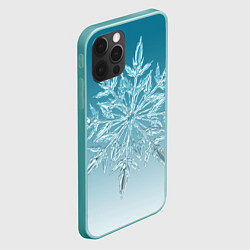 Чехол для iPhone 12 Pro Max Резная снежинка, цвет: 3D-мятный — фото 2